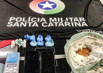 Tubarão: Polícia Militar apreende maconha e pedras de crack