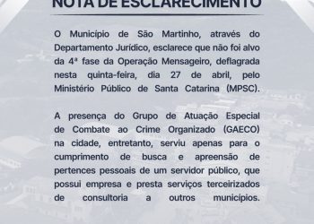Secretário de São Martinho é alvo, mas prefeitura não é investigada