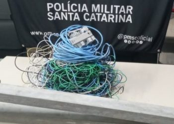 Três são detidos por furto de sete quilos de fios de cobre