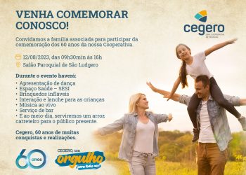 Cegero celebra 60 anos com evento especial no dia 12 de agosto