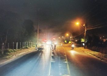 Armazém: motociclista morre após colisão contra poste na SC-435