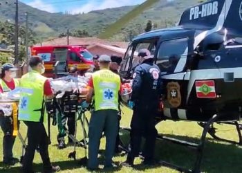 Imaruí: motociclista é ejetado em acidente e fica gravemente ferido