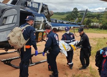 Homem fica ferido após acidente de moto em Braço do Norte