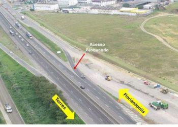 Acesso a Capivari de Baixo pela BR-101 será restrito por dois meses