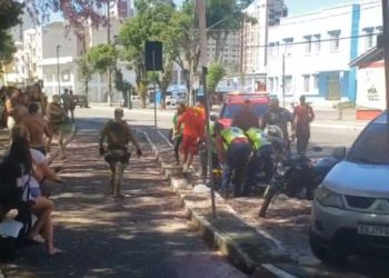 Jovem é resgatado com vida após cair no Rio Tubarão próximo à rodoviária antiga
