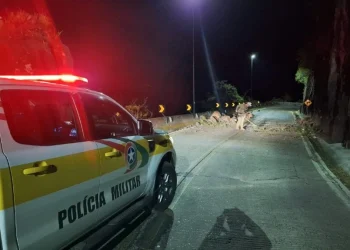 Queda de barreira é registrada na Serra do Rio do Rastro