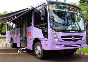 Ônibus Lilás orienta sobre violência doméstica