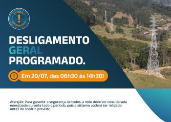 Cerbranorte: desligamento geral é programado para este domingo 20 de julho