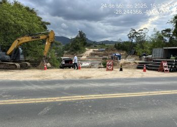 Ponte da Represa é interditada temporariamente em Braço do Norte