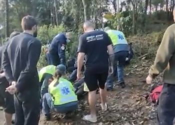 Gravatal: motociclista sofre fratura após queda durante trilha