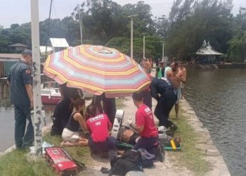 Homem é reanimado após afogamento grave em Imbituba